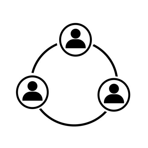 people network icon vector