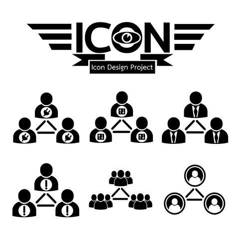 people network icon vector