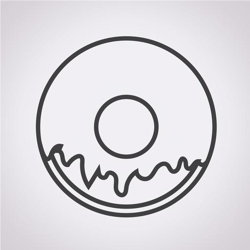 Donut Icon  symbol sign vector