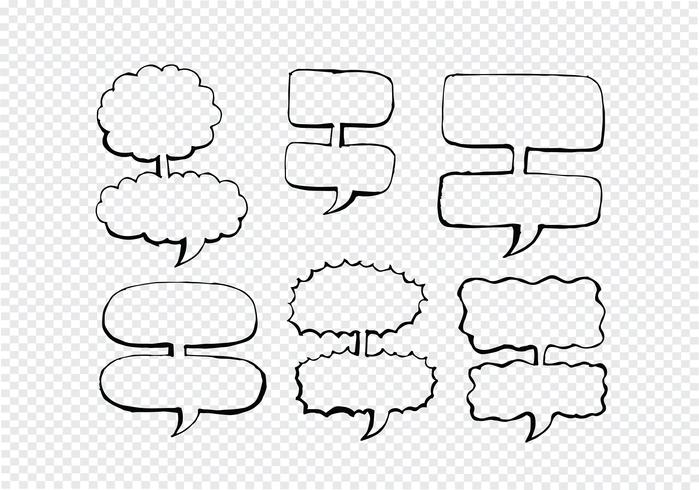 Sketch hand drawn bubble speech vector