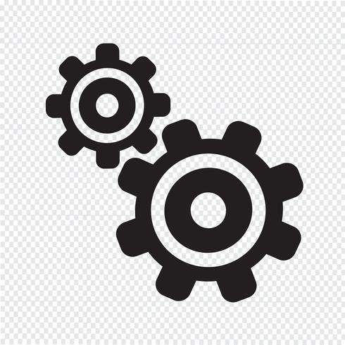 Gear icon  symbol sign vector