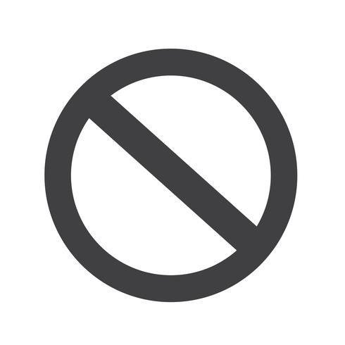 blank ban Symbol icon vector