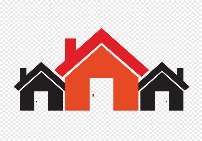 Icono de la casa y diseño abstracto de construcción de bienes raíces vector