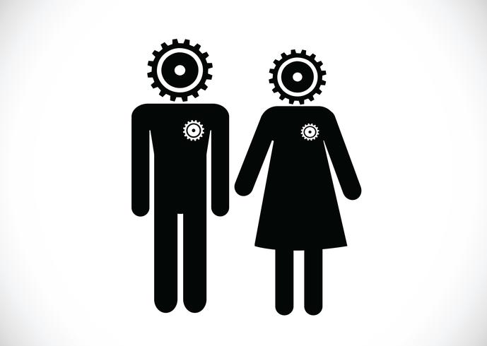 Pictogram Man Woman Sign icons, toilet sign or restroom icon vector