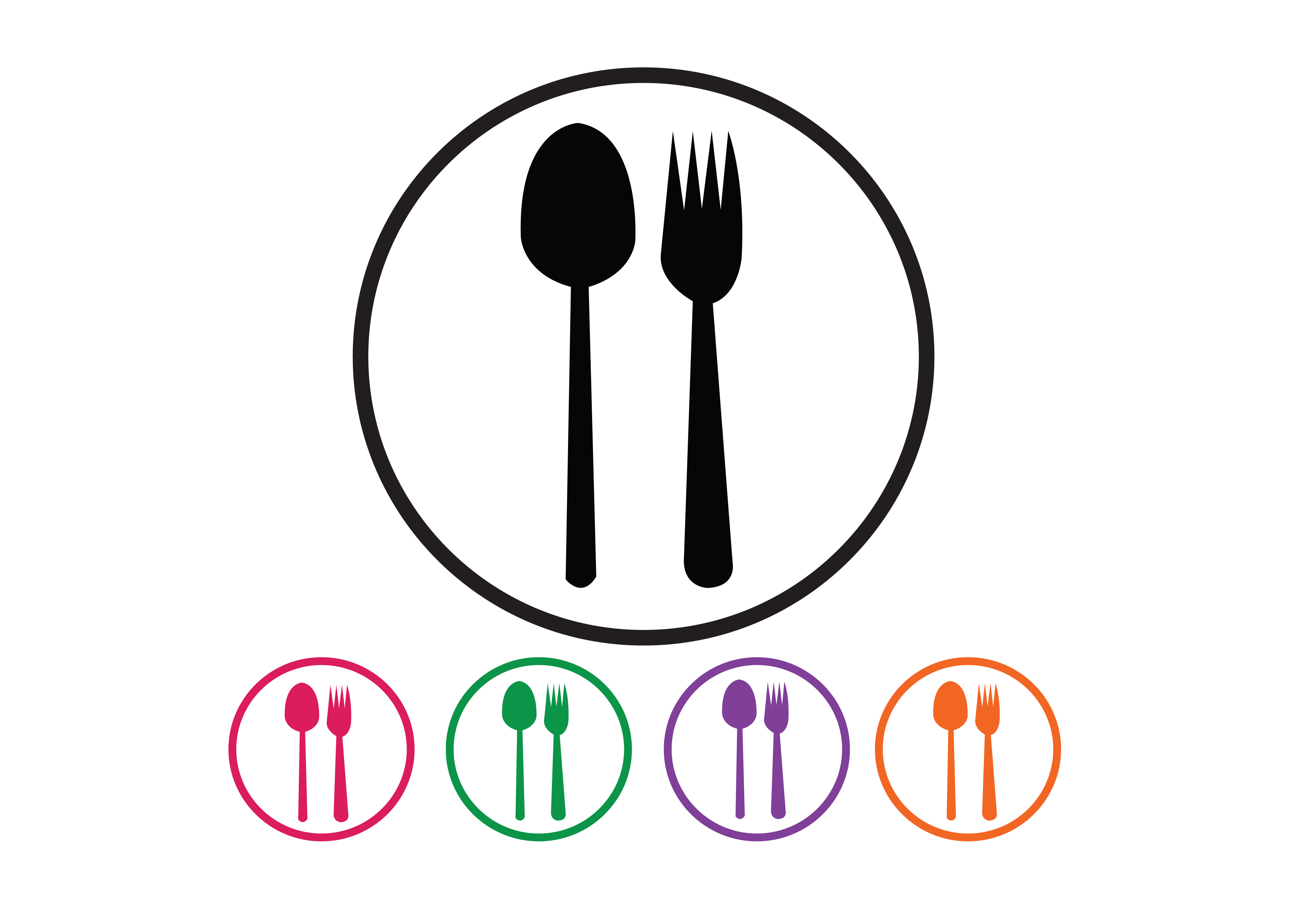 Spoon and fork 645813 Vector Art at Vecteezy