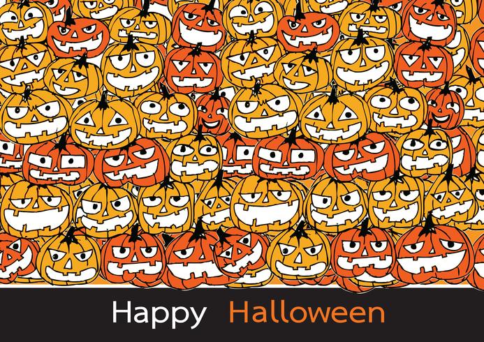 Halloween card with pumpkin vector