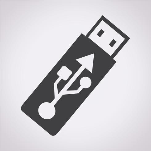 Icono de unidad flash USB vector