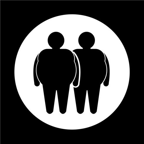 Fat People Icon vector