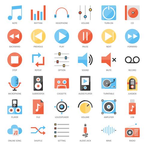 music user interface vector