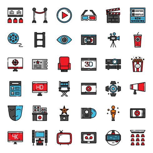 Movie entertainment icon vector