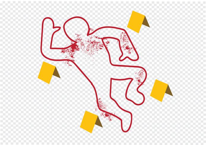 Crime scene danger tapes illustration vector