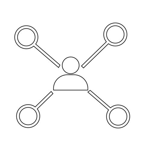 people network icon vector