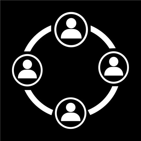 people network icon vector