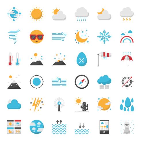 Weather forecast outline icon vector