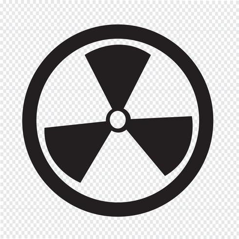 Icono de signo de radiactividad vector