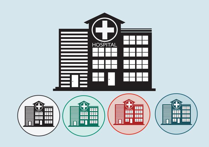 Hospital building icon design in illustration vector