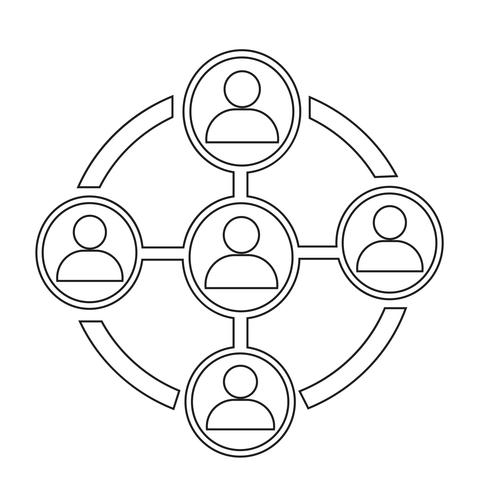 people network icon vector