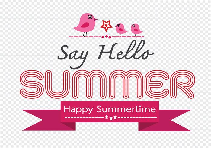 Summer concept  idea design card vector