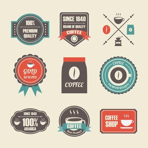 retro coffee label vector