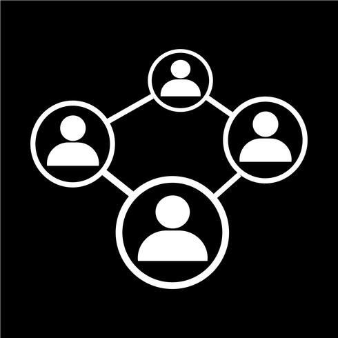 people network icon vector