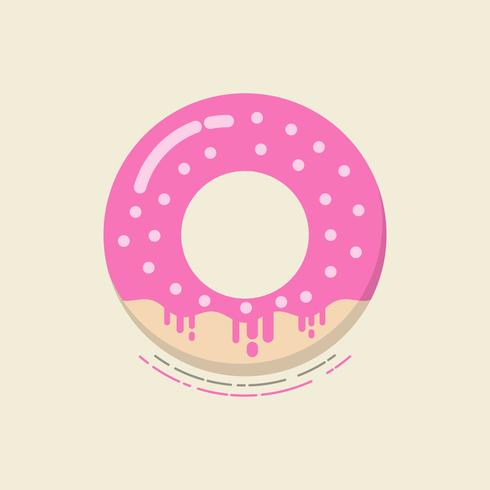 retro flat donut vector