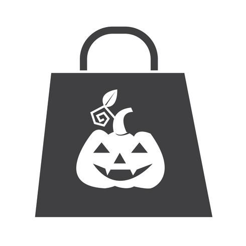 Halloween bag icon vector