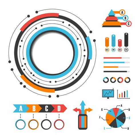 modern graph infographic vector