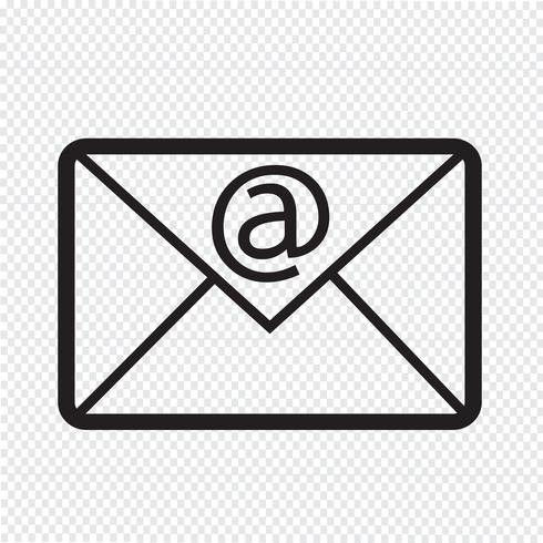 email symbol icon vector