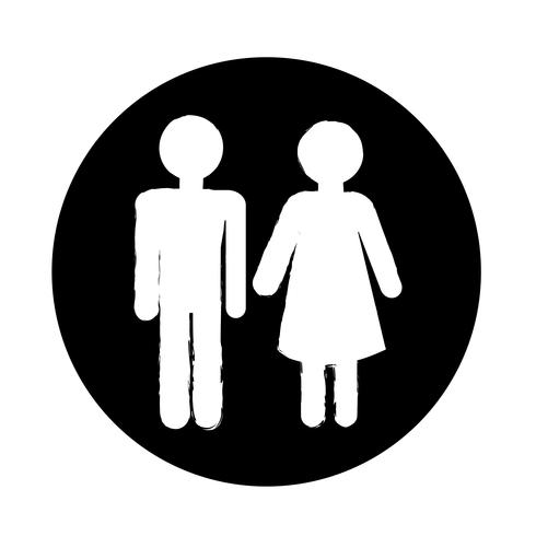 hombre y mujer icono de personas vector