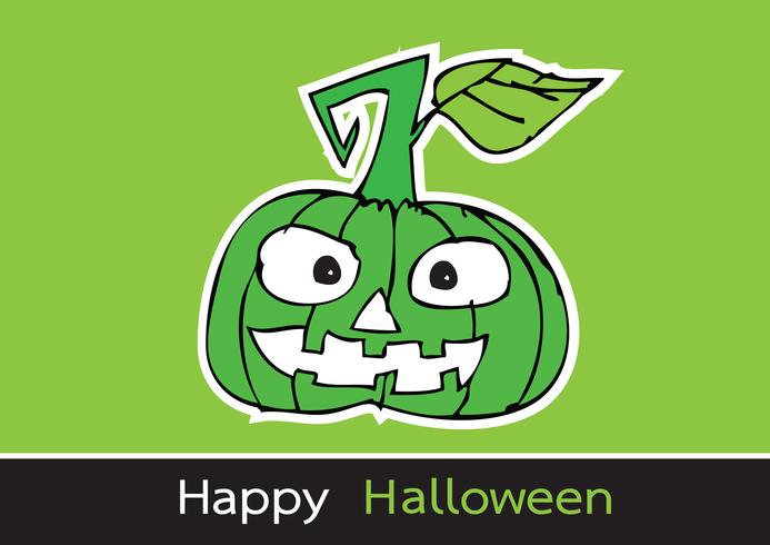 Tarjeta de halloween con calabaza vector