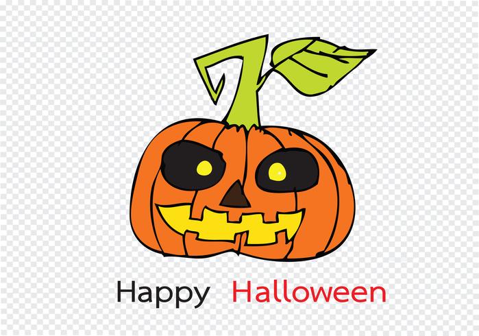 Tarjeta de halloween con calabaza vector