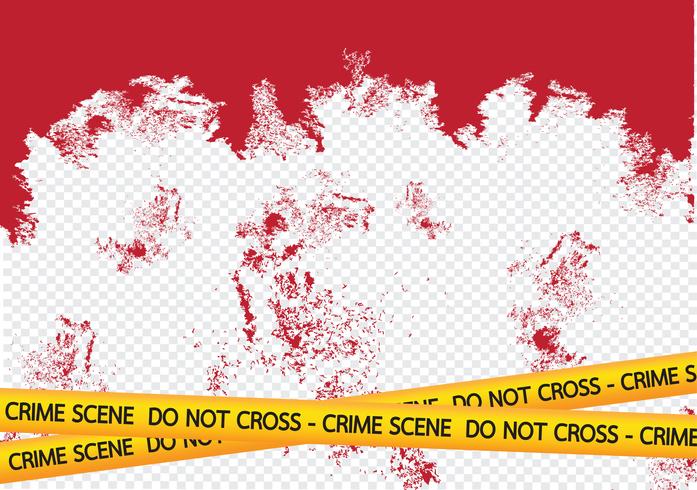 Escena del crimen peligro cintas ilustración vector