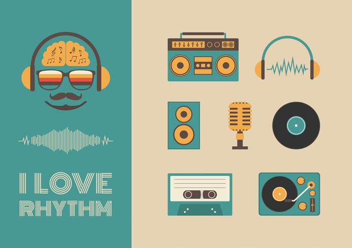 sound and rhythm vector