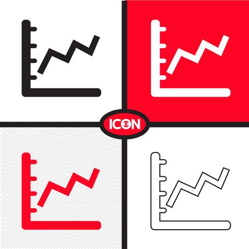 Graph chart icon vector