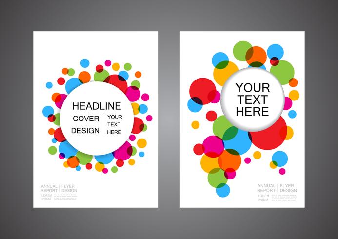 colorful abstract circle flyer vector