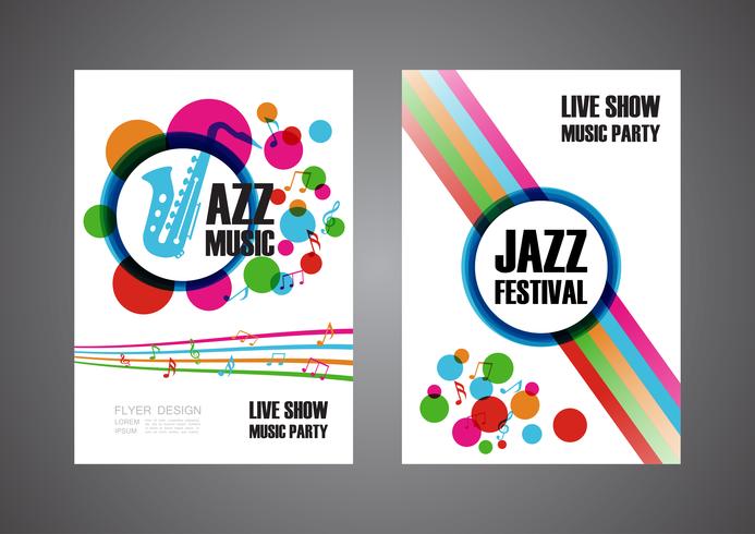 colorful music festival poster vector