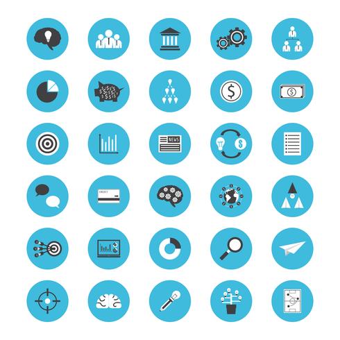 icono plano de negocios vector