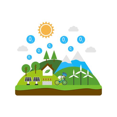 environment and renewable concept vector