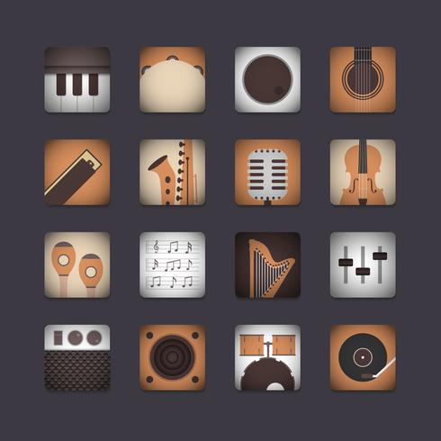 3d instrument icon vector