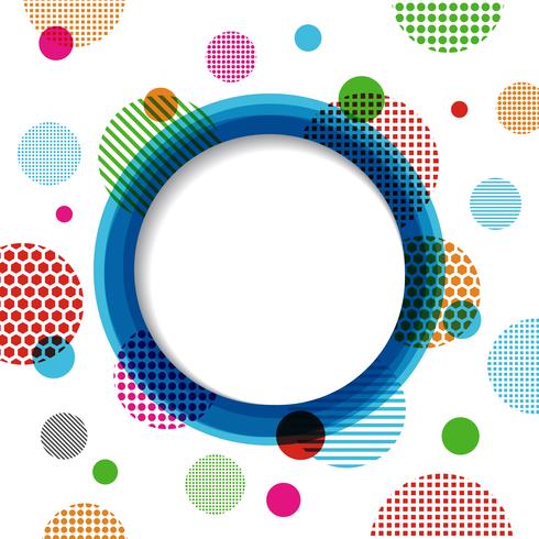 circle and dotty background vector