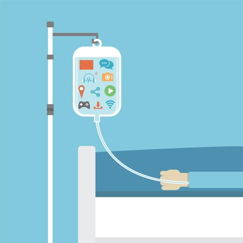 patient on  bed vector