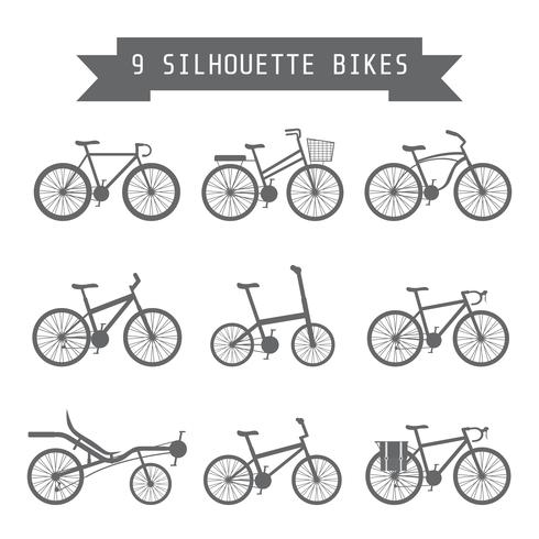 black bicycle icon vector