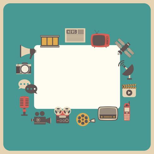 retro mass communication gadget vector