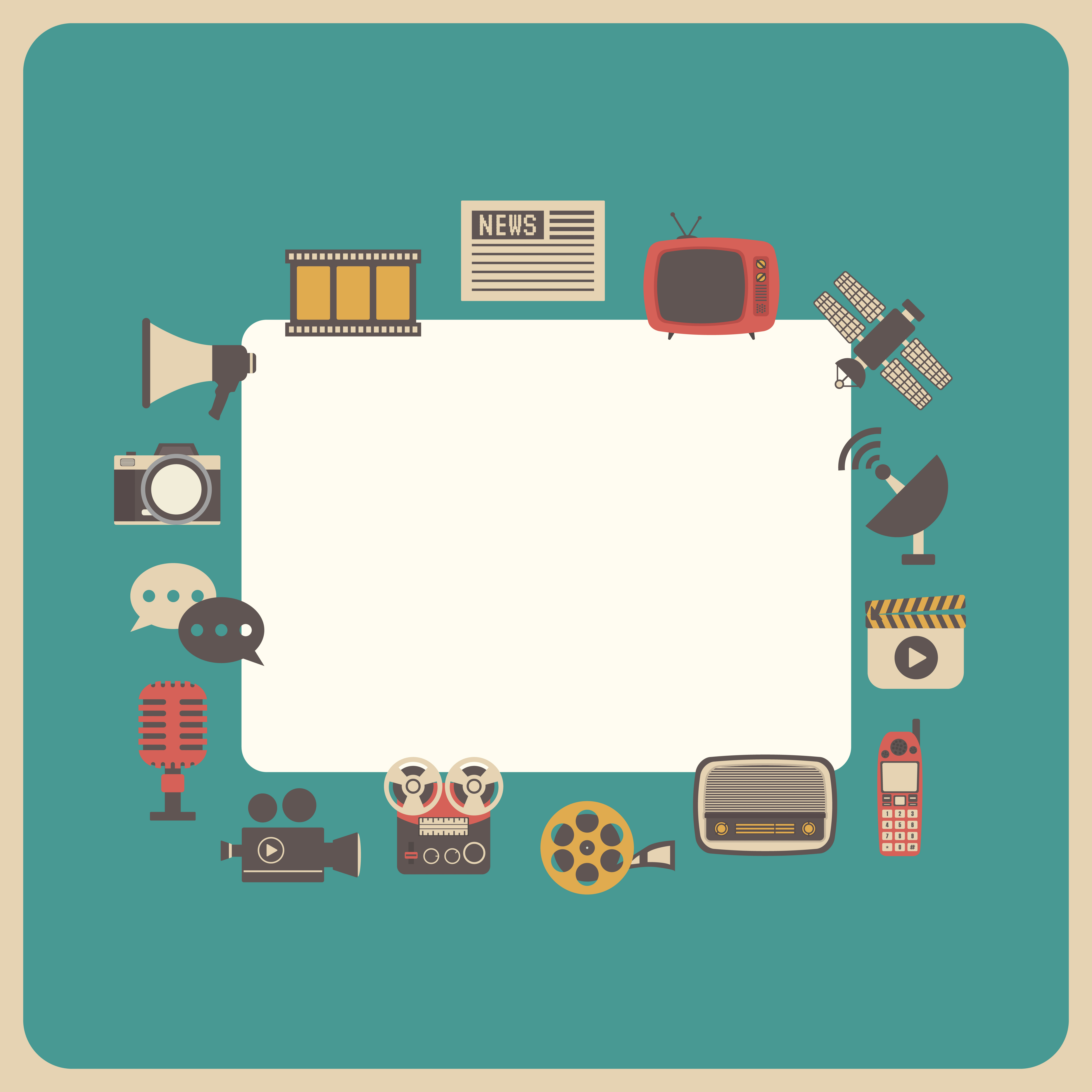 retro mass communication gadget 646443 Vector Art at Vecteezy