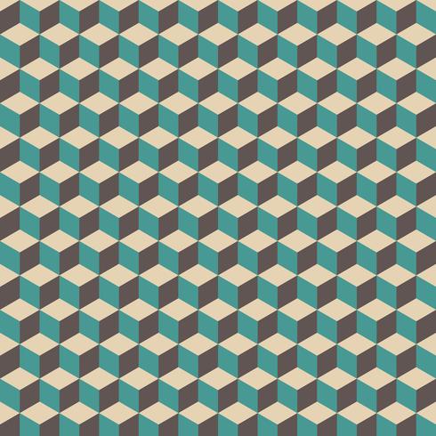 retro cube pattern vector