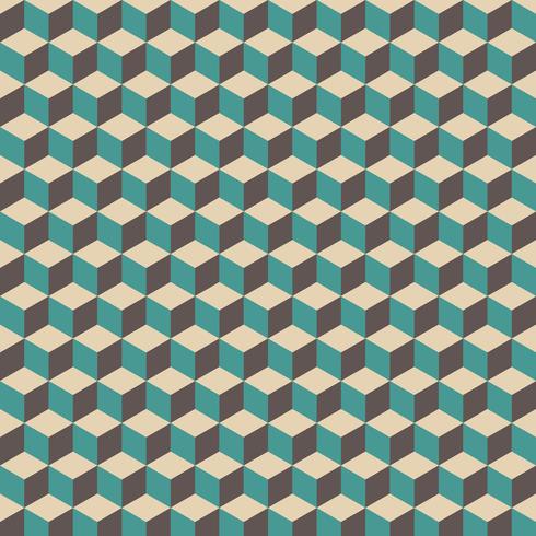 retro cube pattern vector