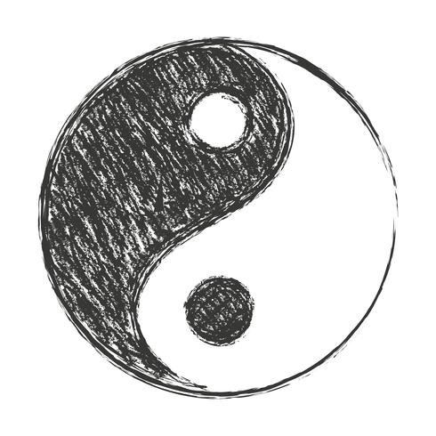 yin yang background vector