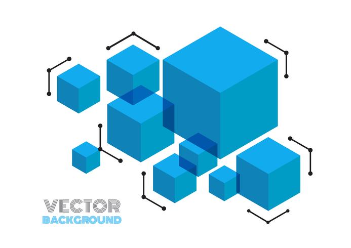 abstract modern cube vector