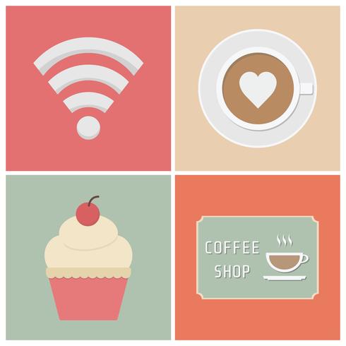 coffee shop icon vector