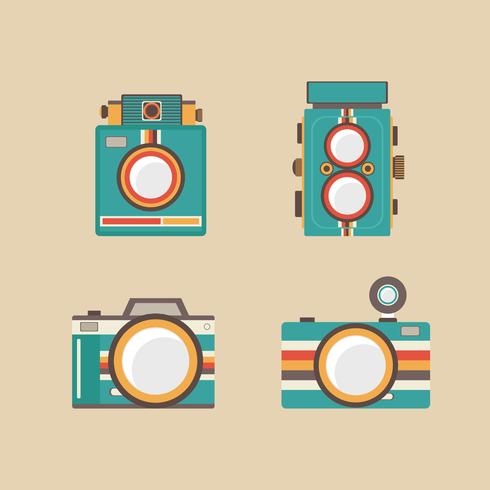 icono de cámara retro vector